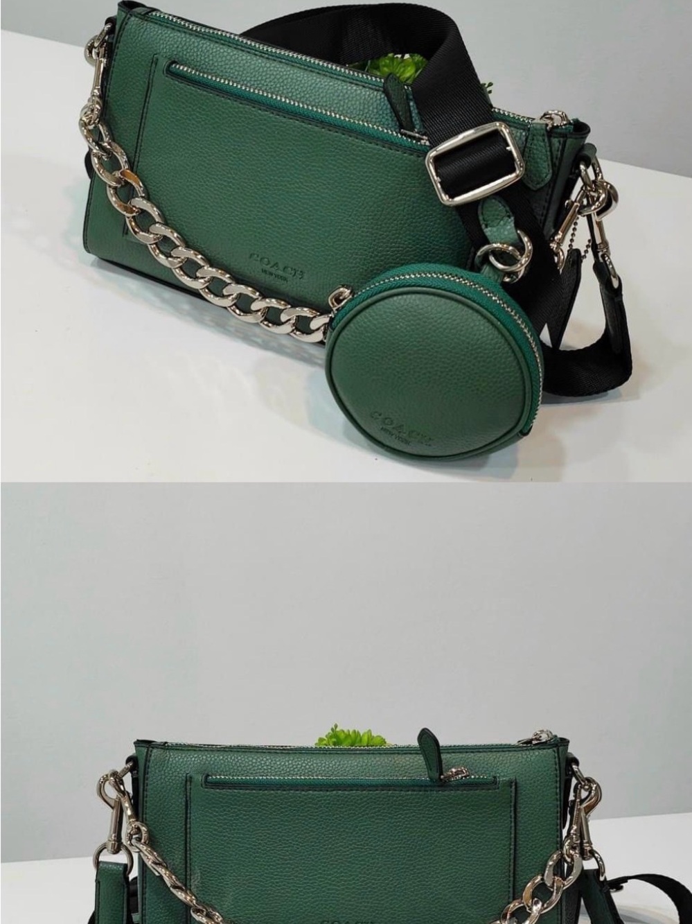 Coach Holden Crossbody bag, in green !crossbody strap and detachable coin purse!